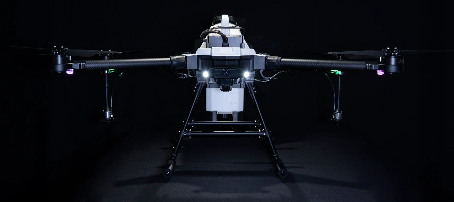 ABZ Innovation L10 Pro drone in orchard spraying operation