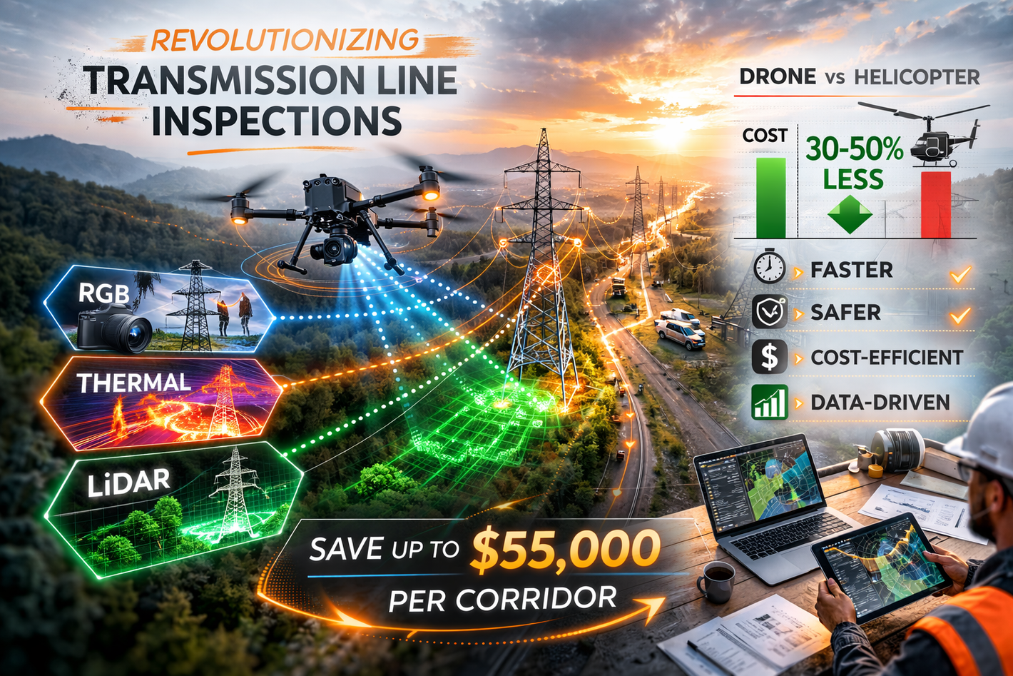 Best Drone for Transmission Line Inspections in the USA (2026 Utility Guide)