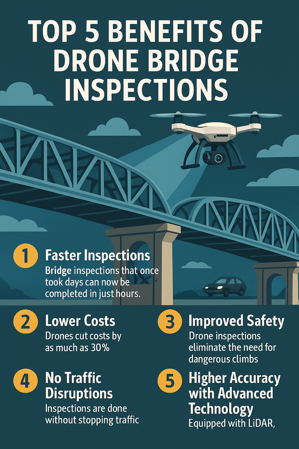 Top 5 Benefits of Drone Inspections for Bridges in the U.S.