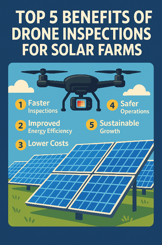 Top 5 Benefits of Drone Inspections for Solar Farms