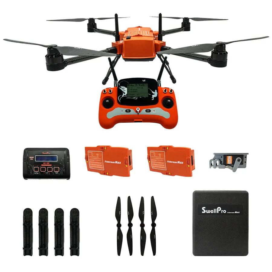 SwellPro Fisherman MAX FD2 heavy-lift fishing drone for shark and big-game bait drops