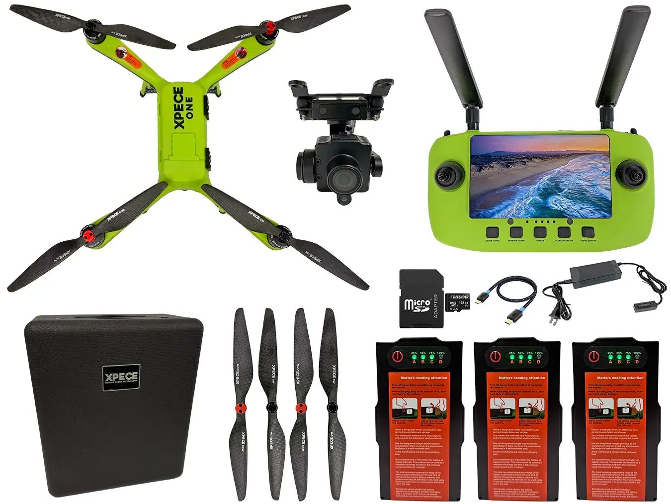 XPECE ONE Fish More Combo fishing drone kit with extra batteries